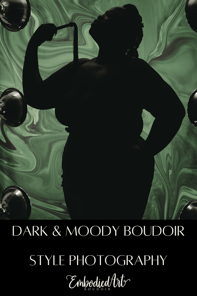 Silhouette of woman standing with head back holding onto a whip with psychedelic green background. Photo by Embodied Art Boudoir. Dark and moody, black and white photography, intense images, high intensity, memorable, sensual photography, sensual boudoir, colorado boudoir, denver boudoir, boulder boudoir, colorado springs boudoir, boudoir ideas, boudoir poses, boudoir inspiration, photography inspiration, romantic boudoir, bridal boudoir