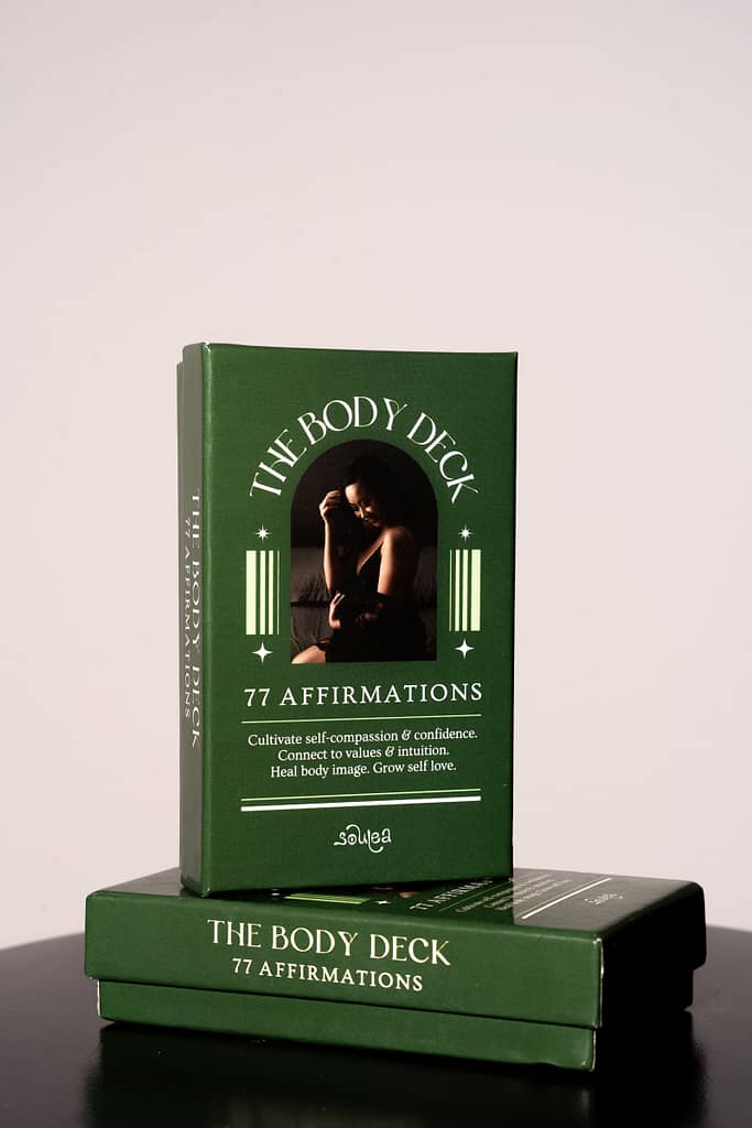 Green Body Deck affirmation card by Soulea. podcast, podcasting, growth, high vibe, motivation, female founders, female business owners
